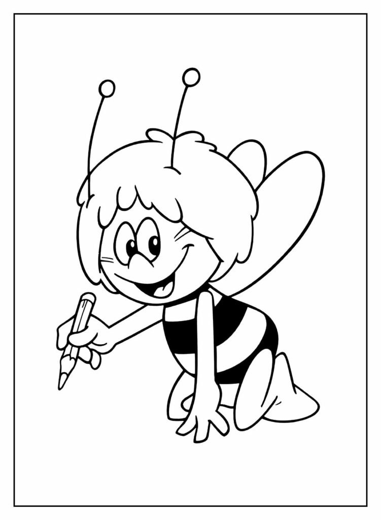 Dessin de Maya l'abeille simple