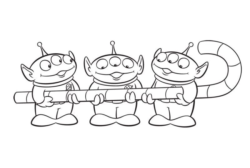 Dessin de Toy Story à Noël 