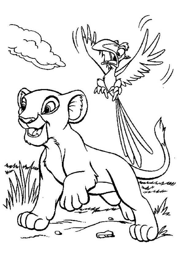 Dessin de Zazu et Kiara