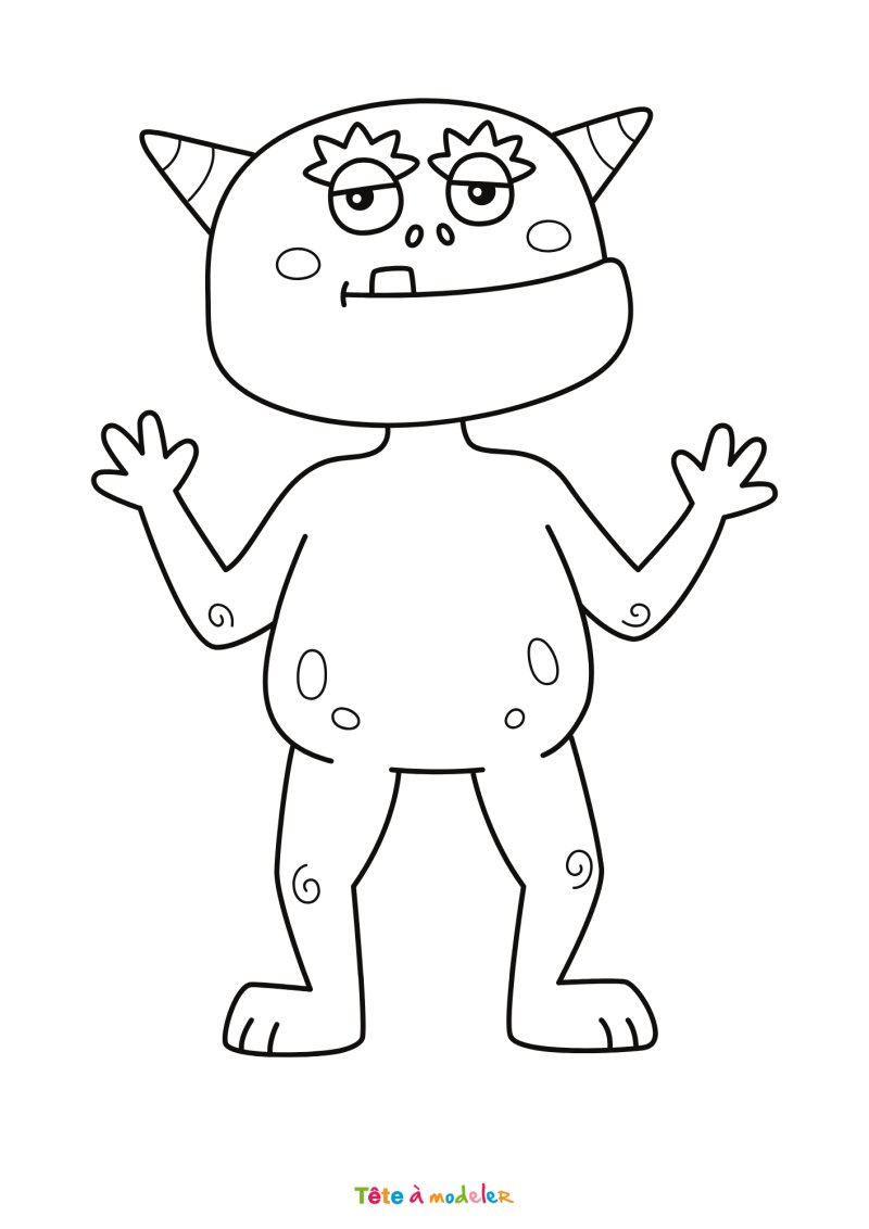 Dessin d'un monstre à imprimer