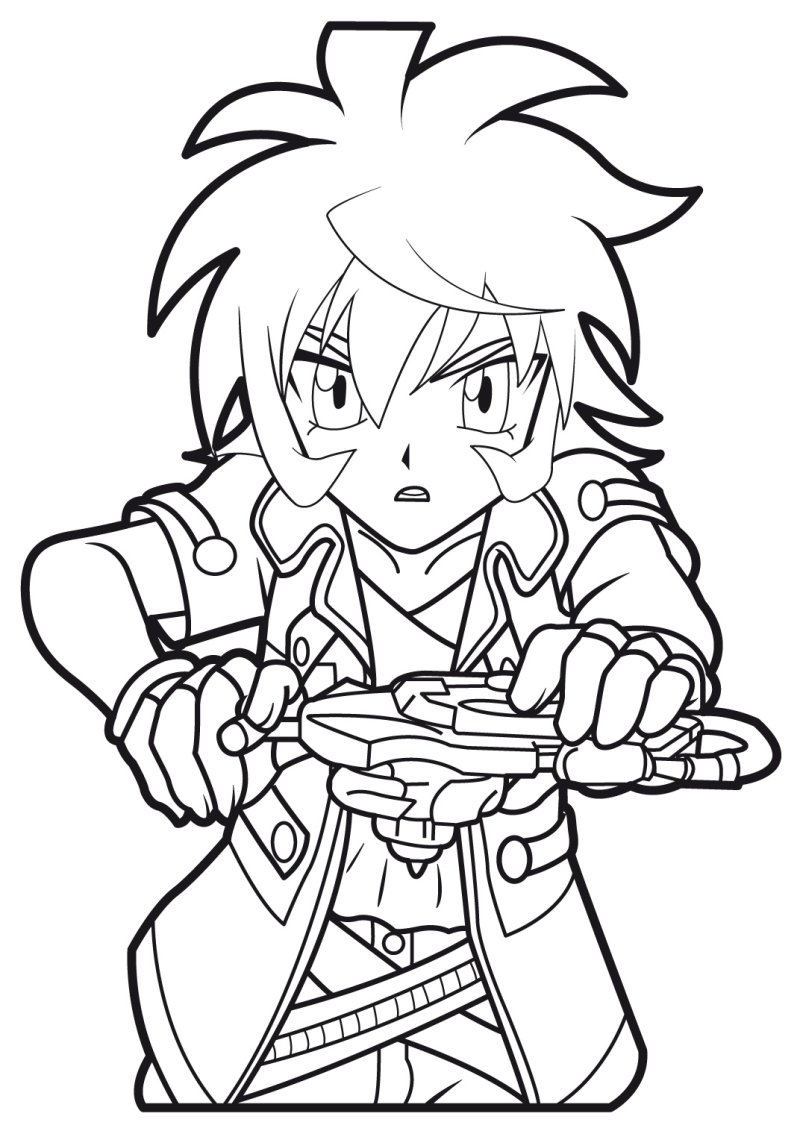 Dessin d'une toupie Beyblade