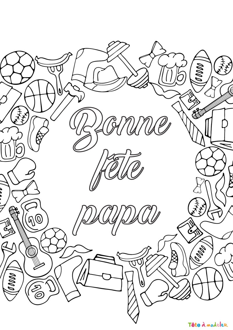 Dessin Fête des Pères #08
