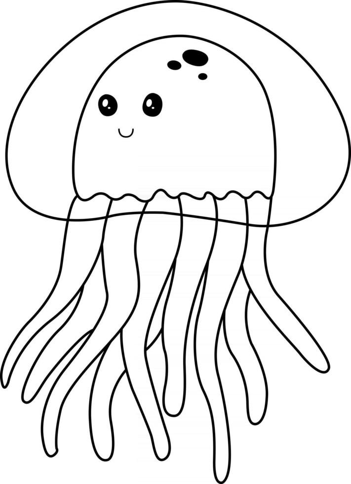 Dessin d'une méduse à imprimer