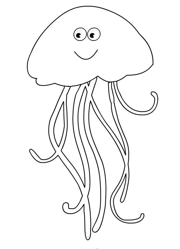 Dessin d'une méduse facile