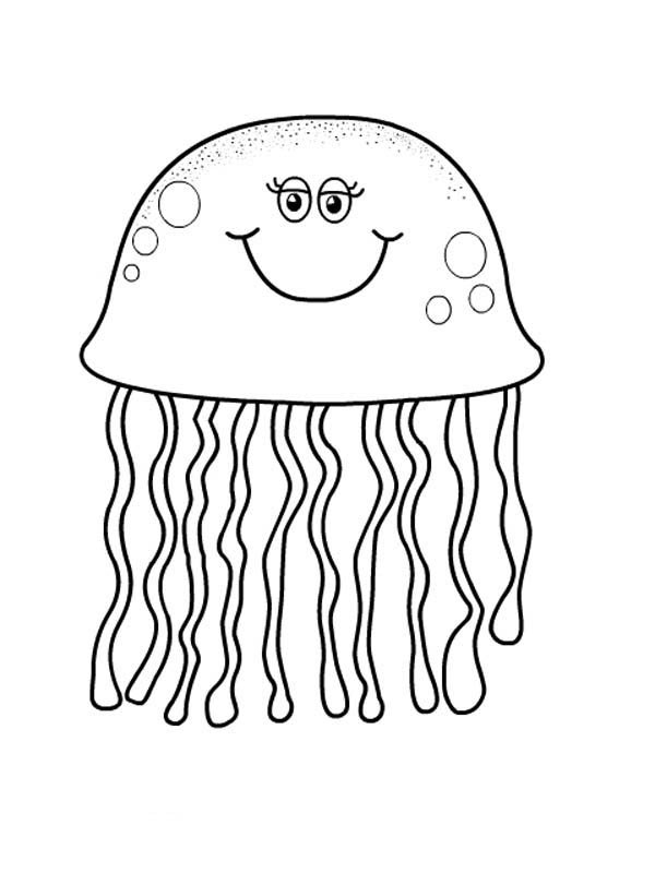 Dessin d'une méduse mignonne