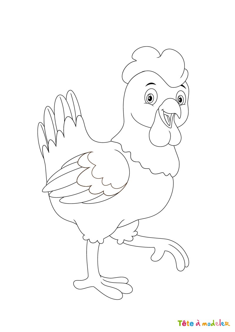 Dessin poule #10