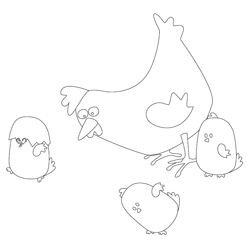 Dessin poule #2