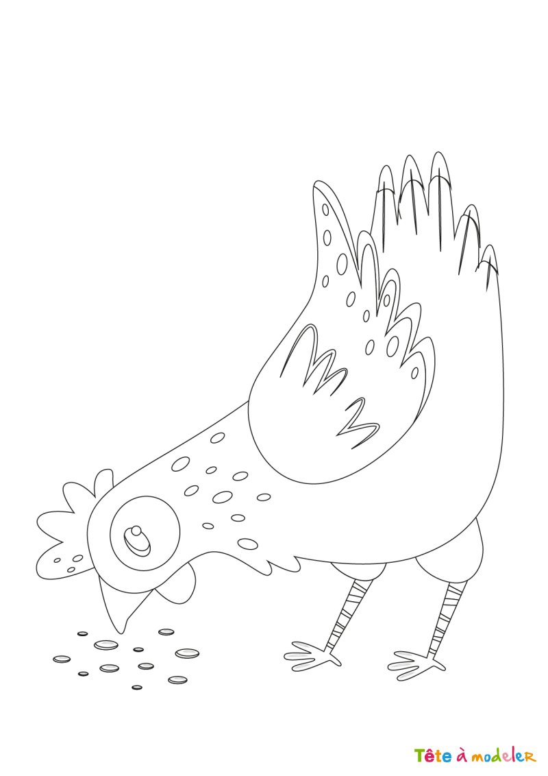 Dessin poule #6