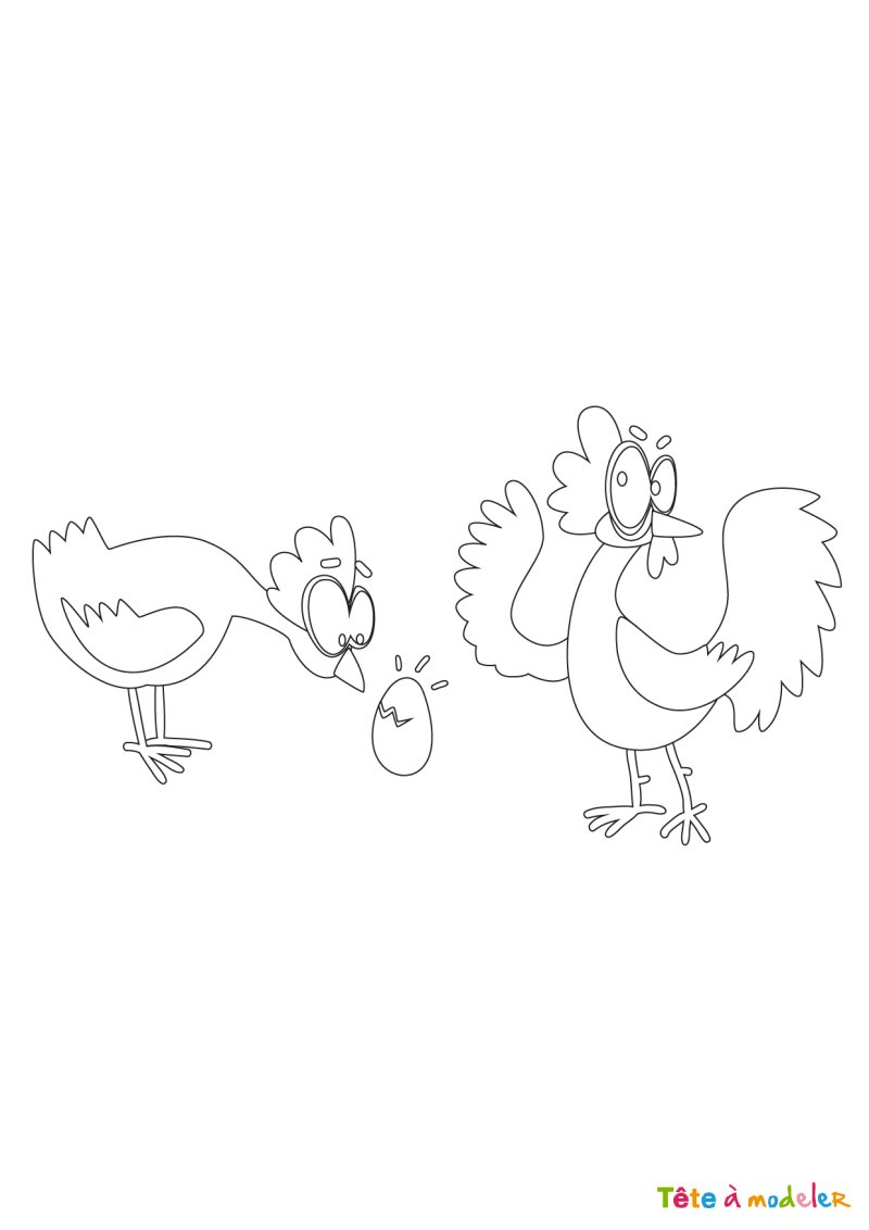 Dessin poule #7