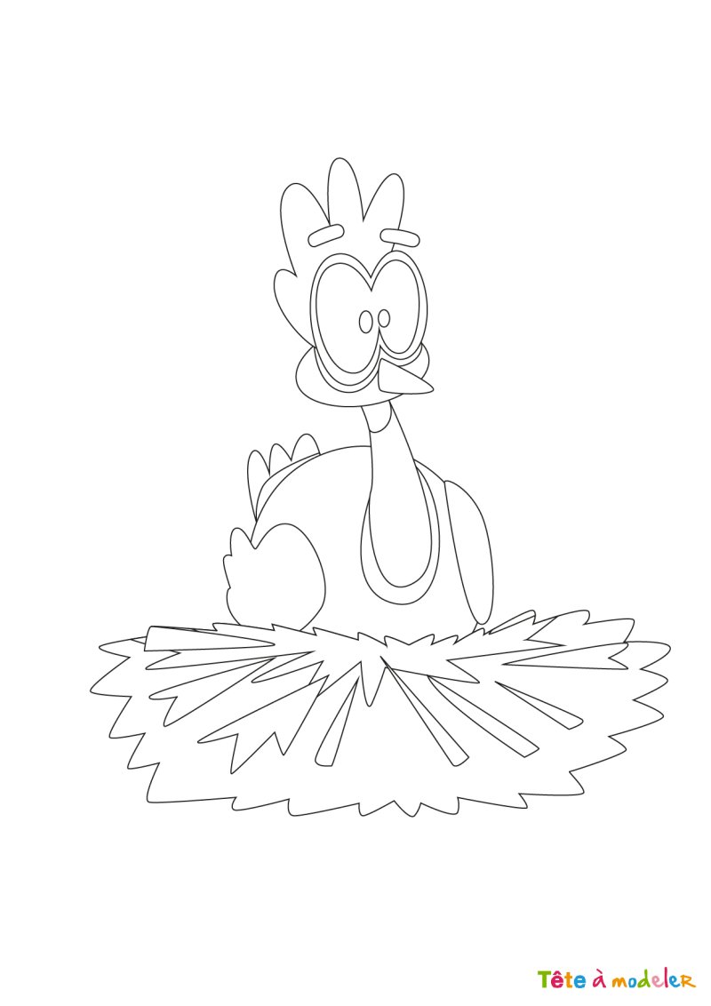 Dessin poule #8