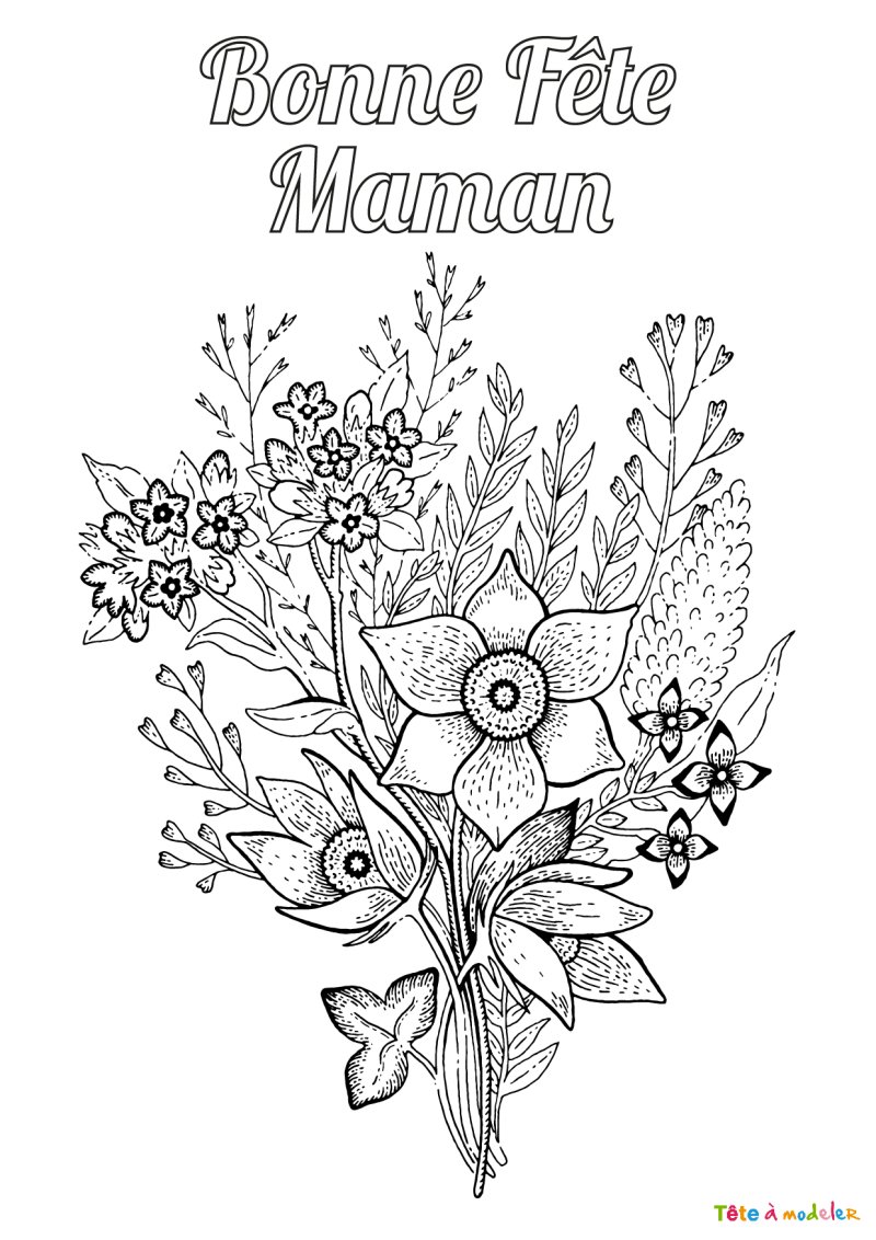 Dessin "bonne fête maman"