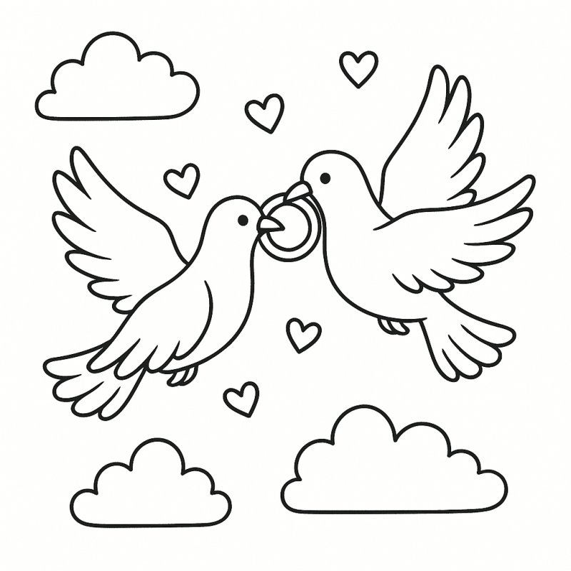 Les colombes du mariage