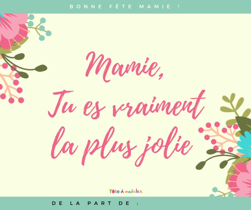 Diplôme de la plus jolie des mamies