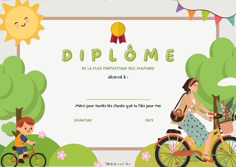 Diplôme de la plus fantastique des mamans