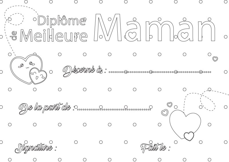 Diplôme de la meilleure maman