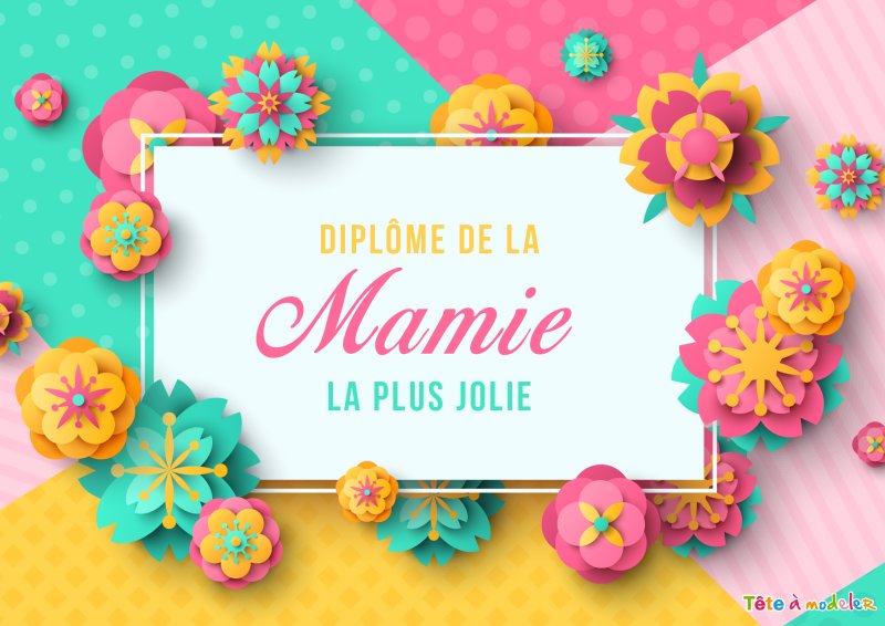 Diplôme de la plus jolie des mamies !