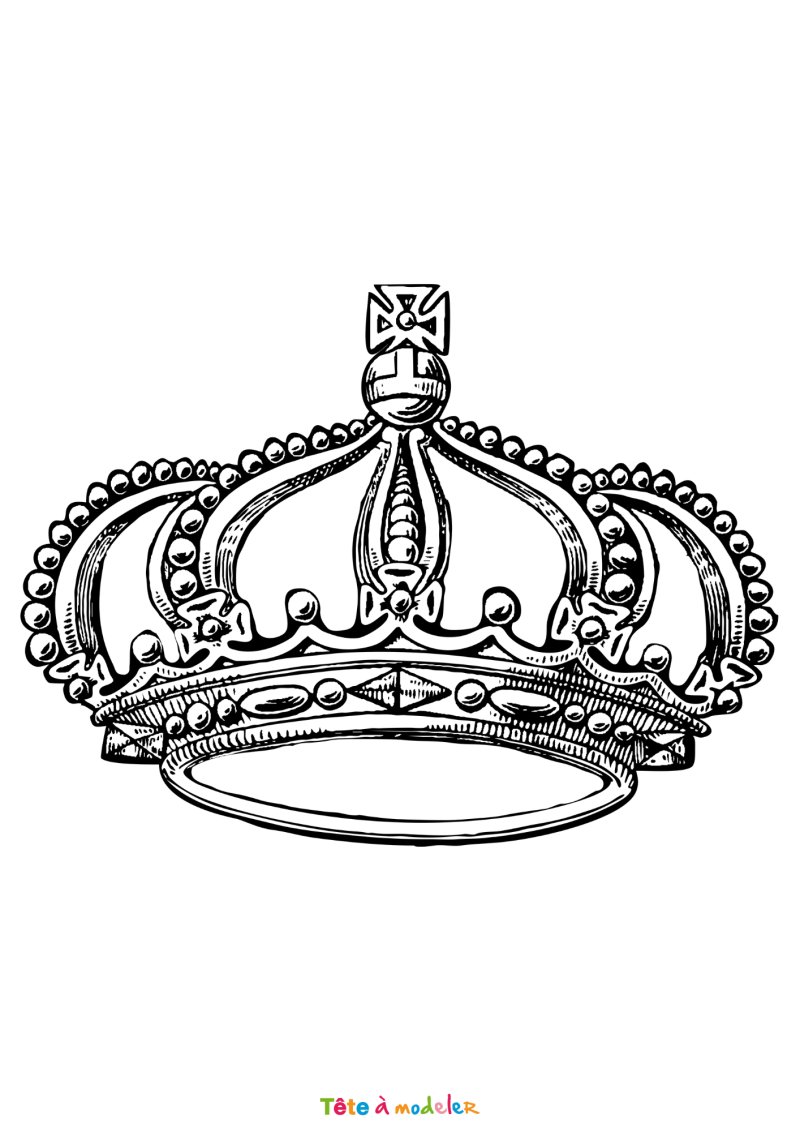Coloriage d'une couronne de Roi