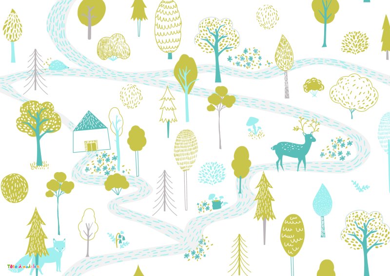 couverture de carnet à imprimer- la forêt