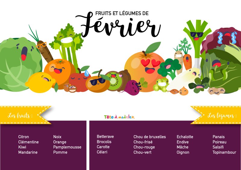 Fruits et légumes de février