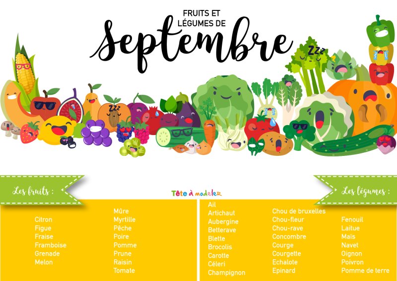Fruits et légumes de septembre