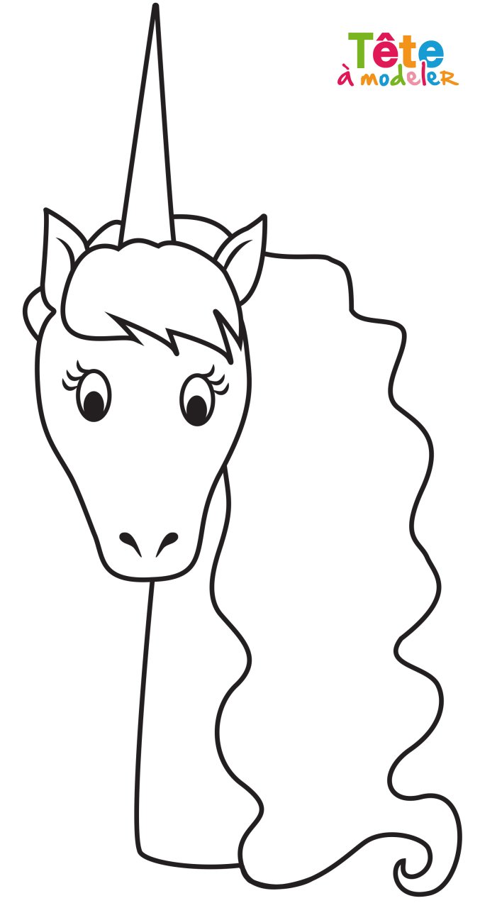 Gabarit de la licorne arc-en-ciel