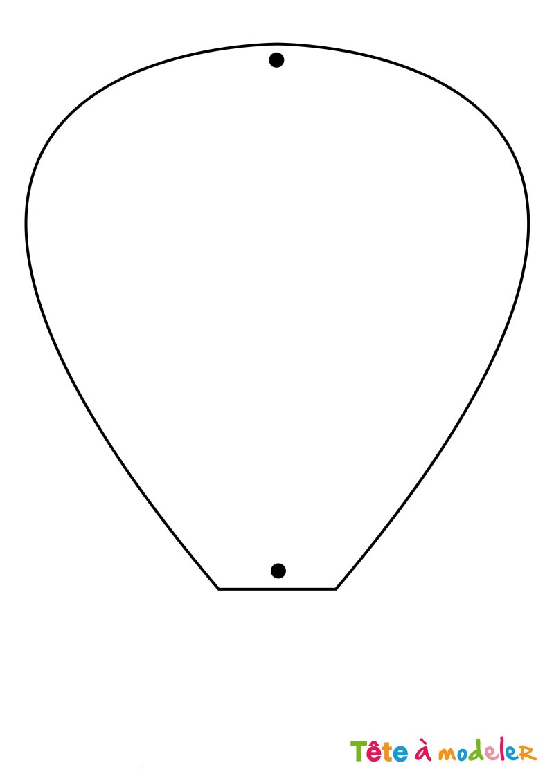 Gabarit de la montgolfière en papier
