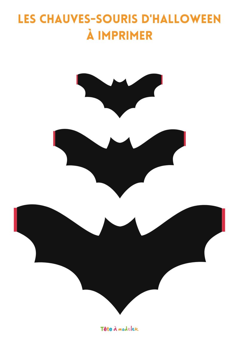 Gabarit de silhouettes de chauve-souris