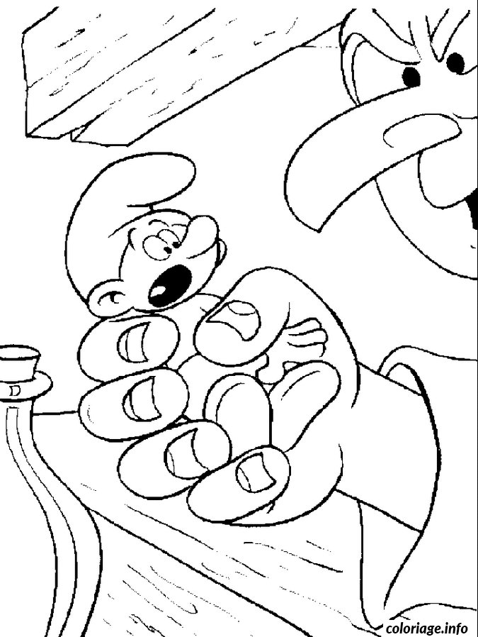 Gargamel attrape un Schtroumpf 