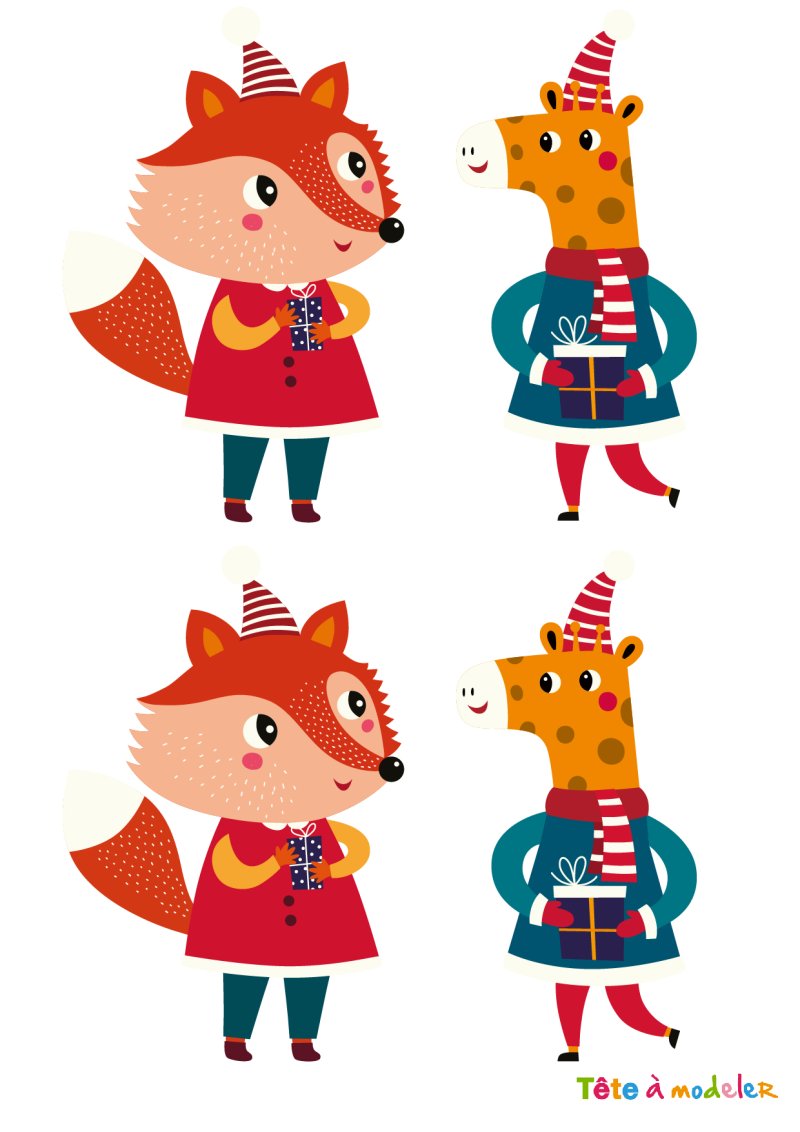 Image de Noël : Animaux de Noël