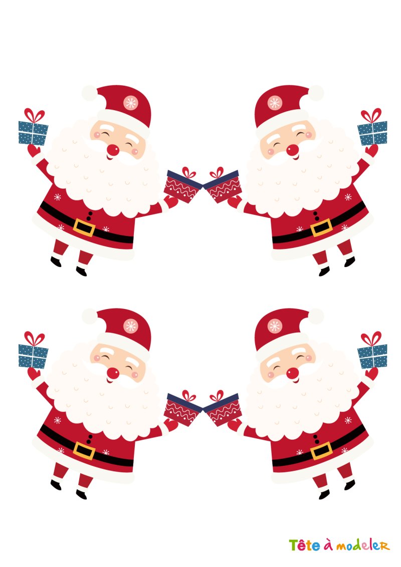 Image Pere Noel en paire