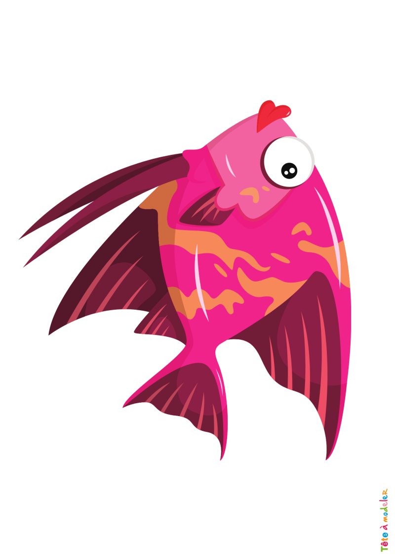 Poisson orange et rose une image poisson