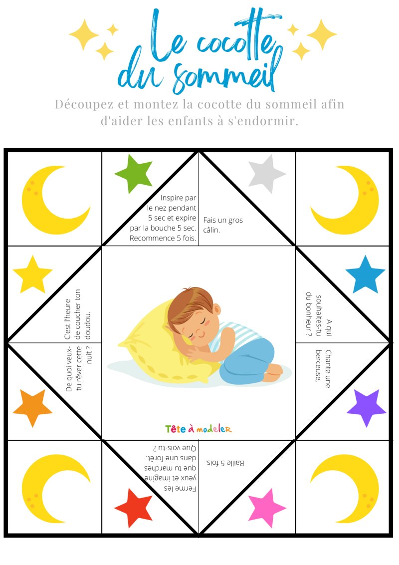 Imprimer la cocotte du sommeil