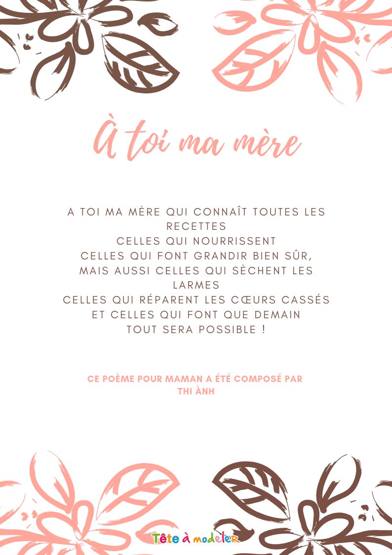 Imprimer la poésie : A toi ma mère