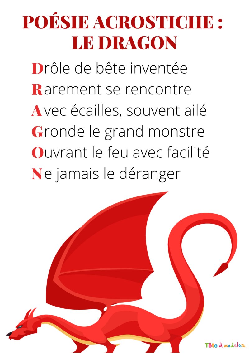 Imprimer la poesie : DRAGON