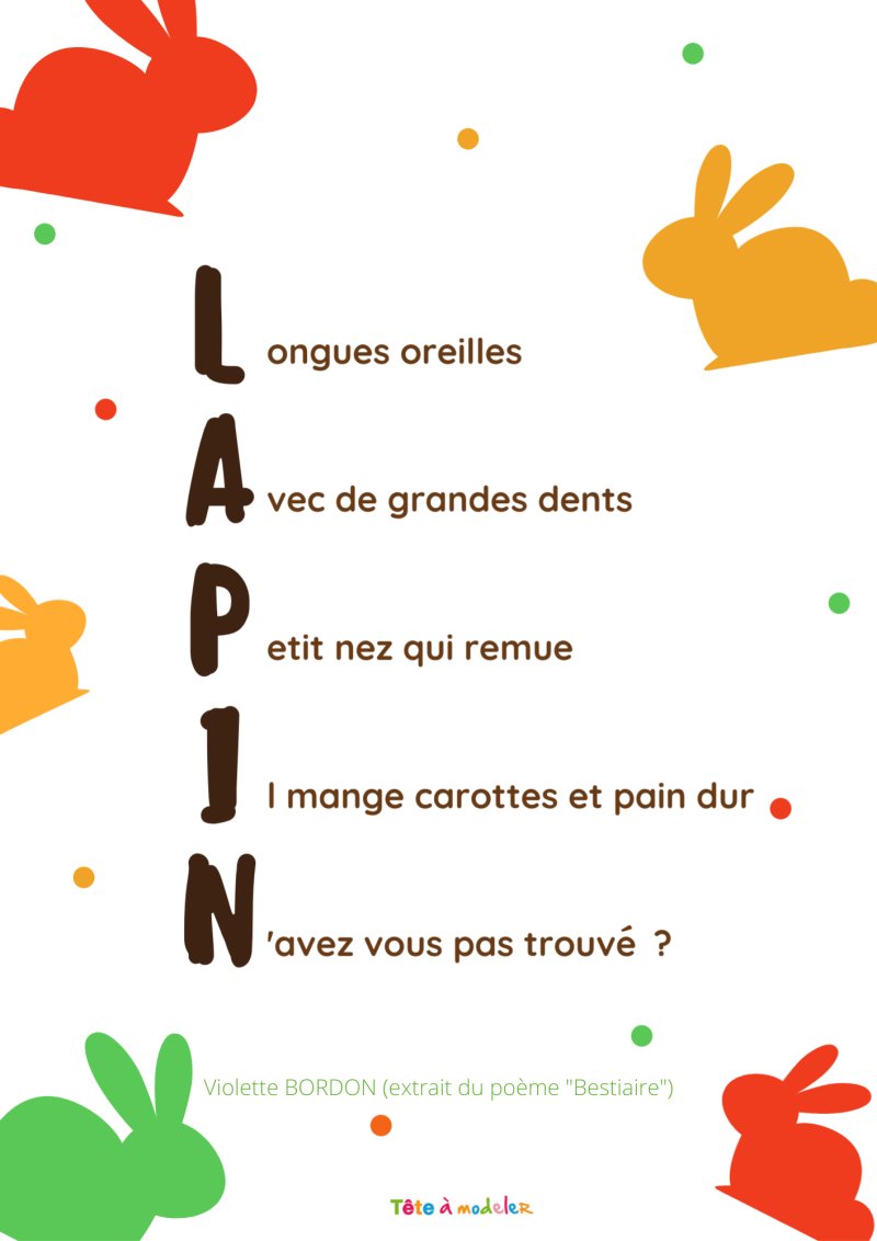 Imprimer la poesie : Lapin