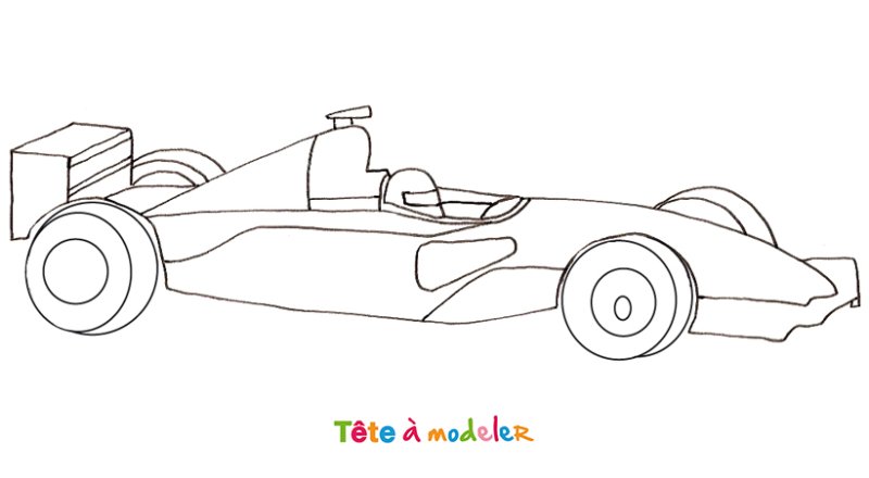 Imprimer le coloriage d'une voiture voiture de course