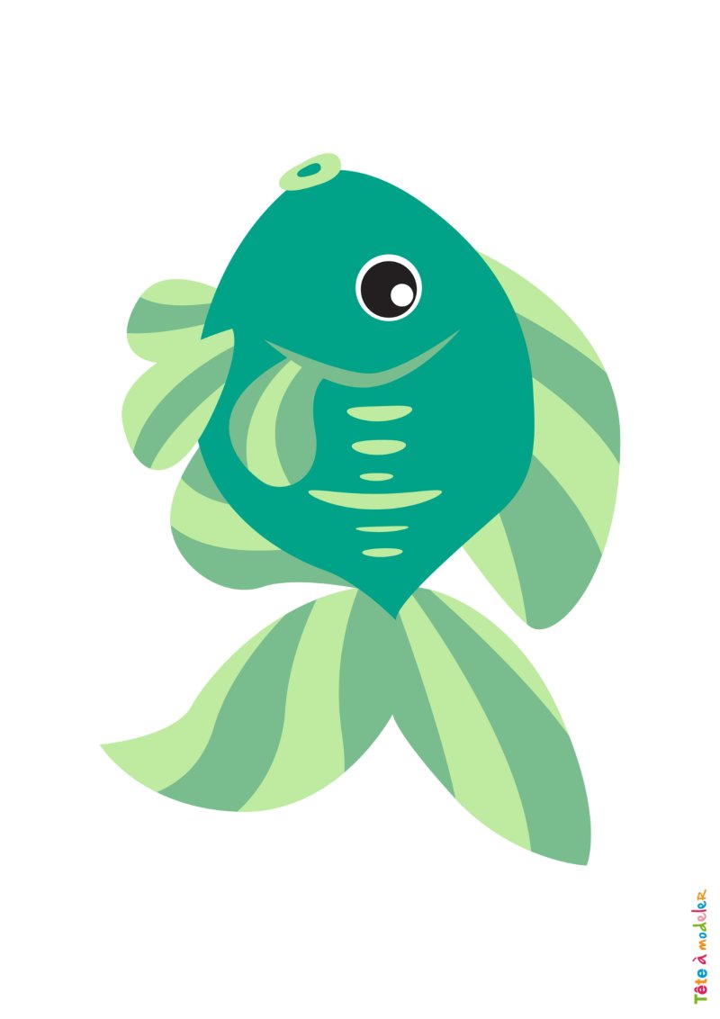 Imprimer le poisson d'avril à découper 7