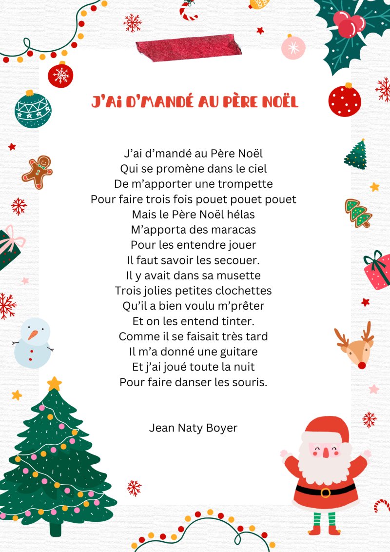 J'ai demandé au pere noel