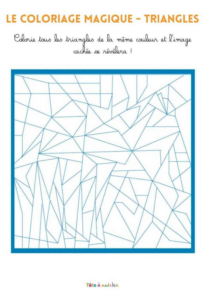 Jeu de coloriage géométrique:: animal