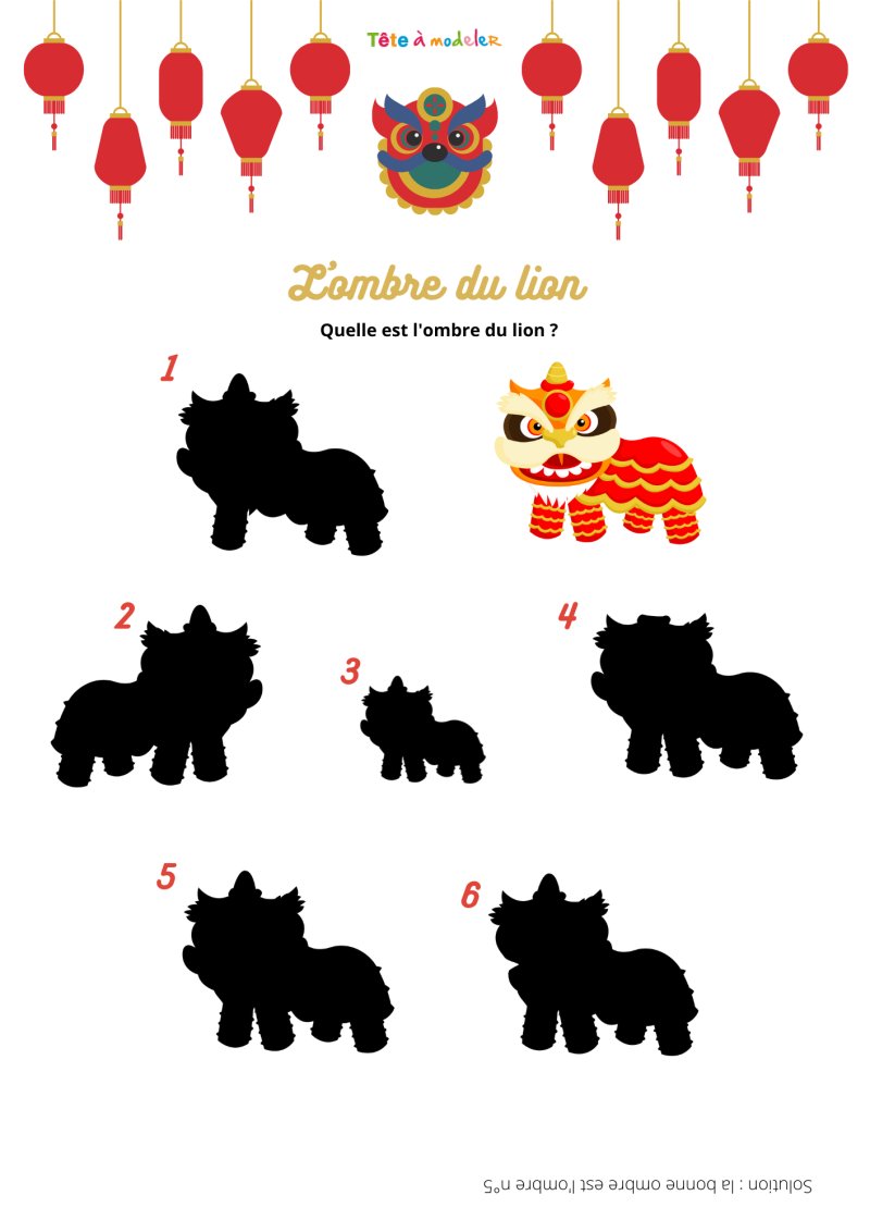 Jeu de la bonne ombre du Nouvel An chinois