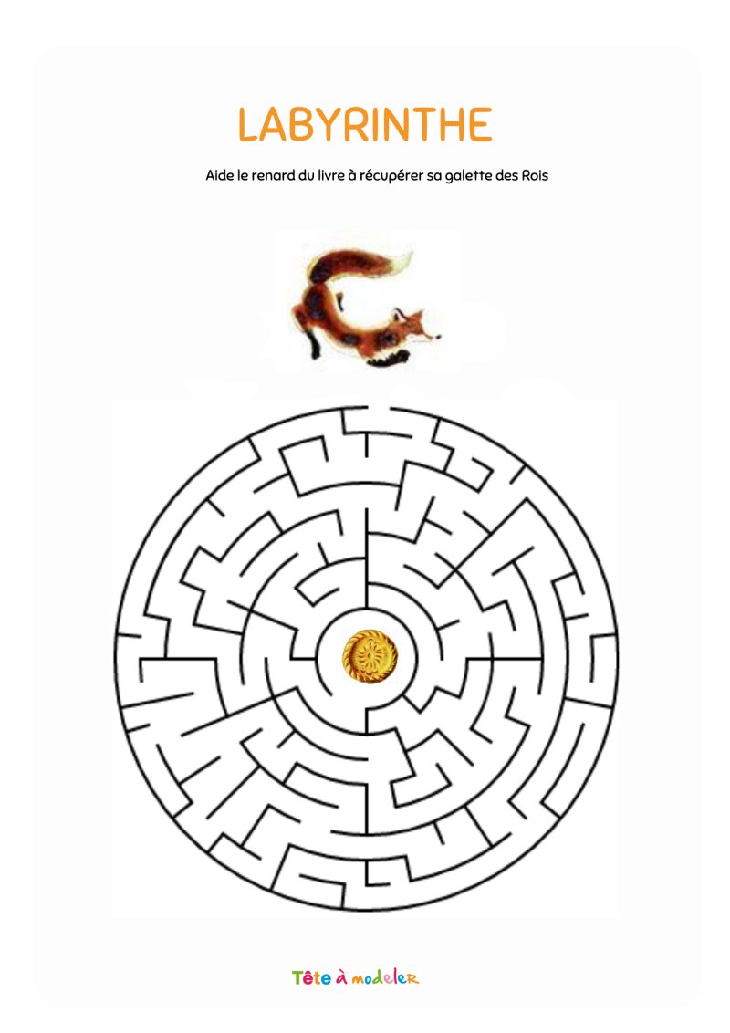 Jeu de labyrinthe sur le livre Roule Galette