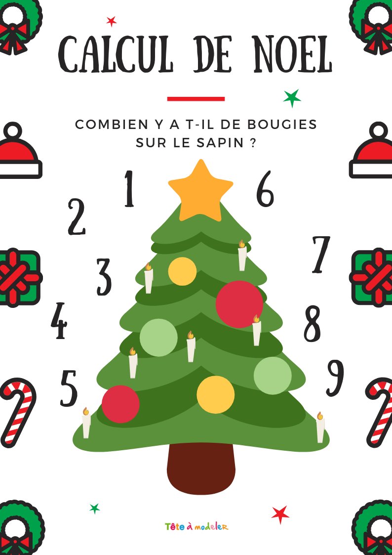 Jeu de Noël : compter les bougies