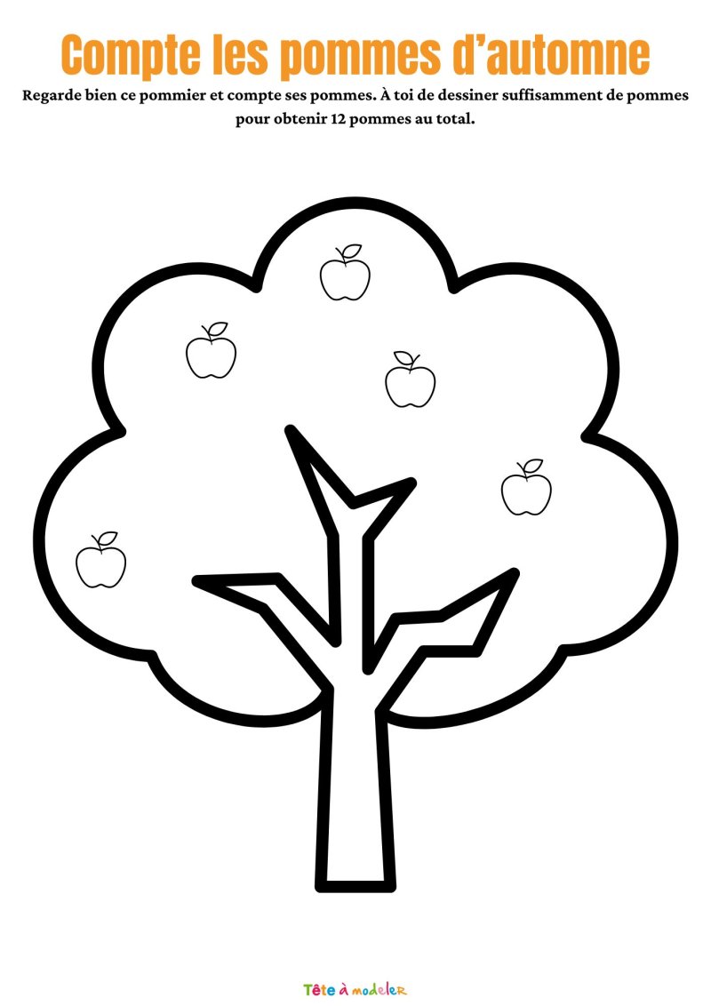 Jeu des pommes du pommier d'automne