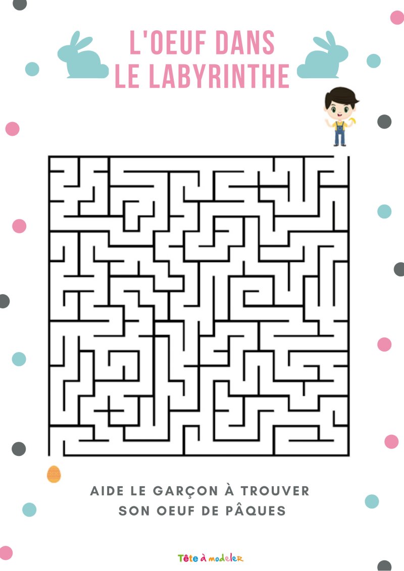 Jeux de labyrinthe de Pâques niveau 2