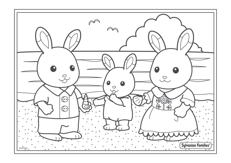 La balade à bord de mer de la famille lapin