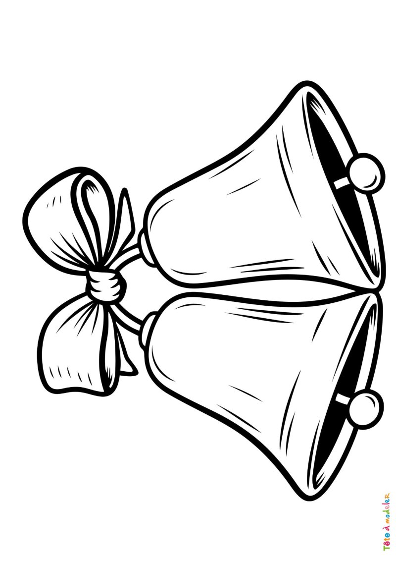 Deux cloches de Pâques à colorier