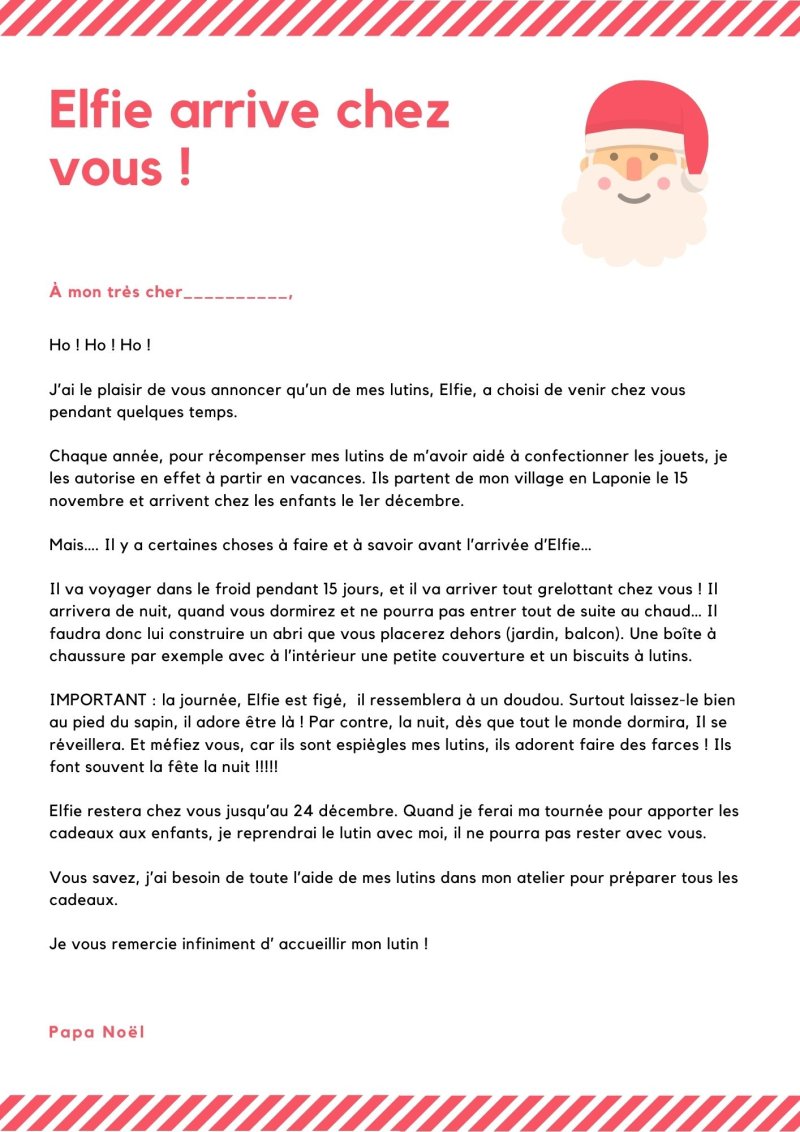 La lettre du lutin farceur de Noël