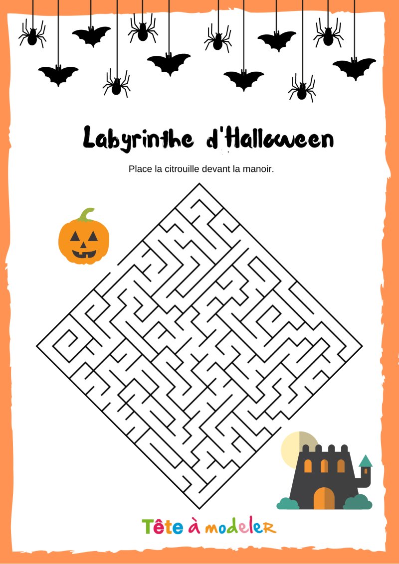 Labyrinthe citrouilles d'Halloween