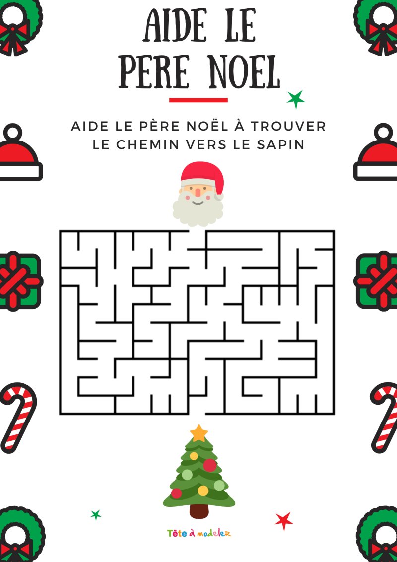 Labyrinthe des cadeaux, un jeu de No&agrave;&acute;l