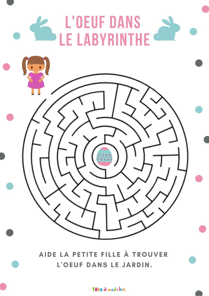 labyrinthe oeuf de paques